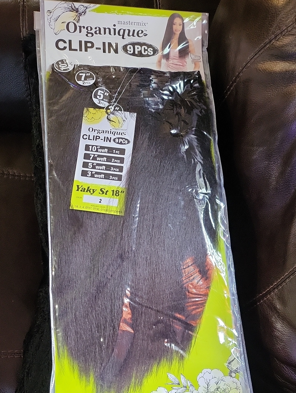 Shake-N-Go Orquanique Clip-In 9pcs Yaky Straight 18" Hair Extension - #2